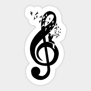 Treble Clef - trumpet Sticker